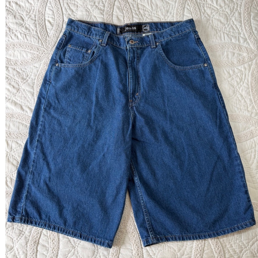 Vintage 90s Levi's SilverTab Denim Shorts Blue Baggy Streetwear Jorts Mens 34
